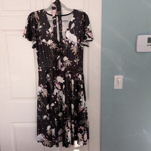 Black Milk Koson Cockatoos rio midi dress